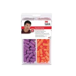 3M Tekk Protection Multi-Color Disposable Earplugs